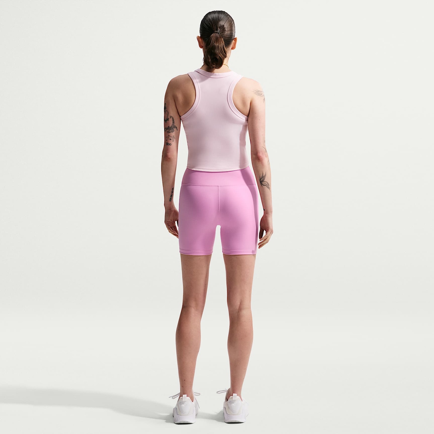 Nike One Women's High-Waisted 12.5cm (approx.) Biker Shorts – Pink Rise/White