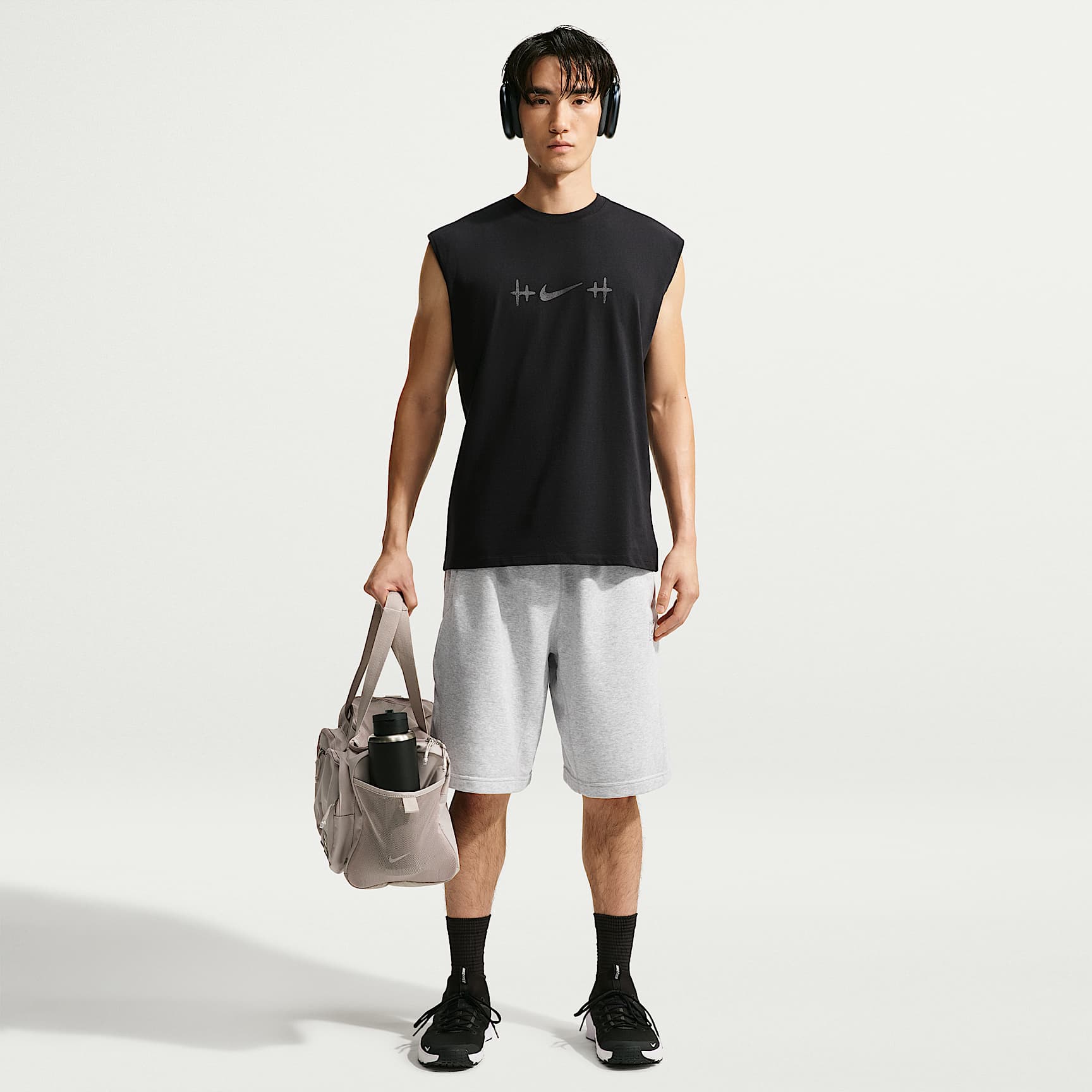 Nike N.A.C. Men's Sleeveless T-Shirt – Black/Team Anthracite