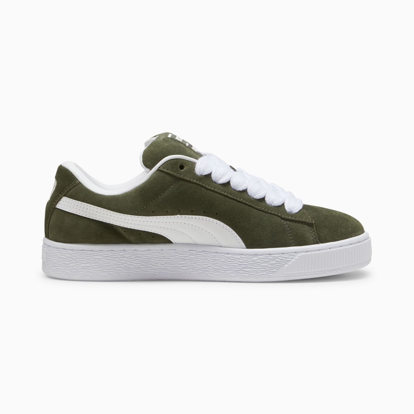 Suede XL Sneakers Unisex – Dark Olive-PUMA White
