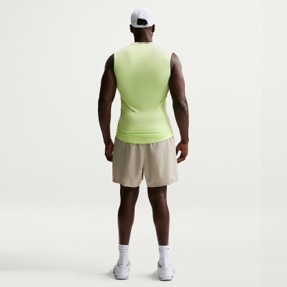 Nike Pro Men's Dri-FIT Tight Sleeveless Fitness Top – Light Liquid Lime/Black
