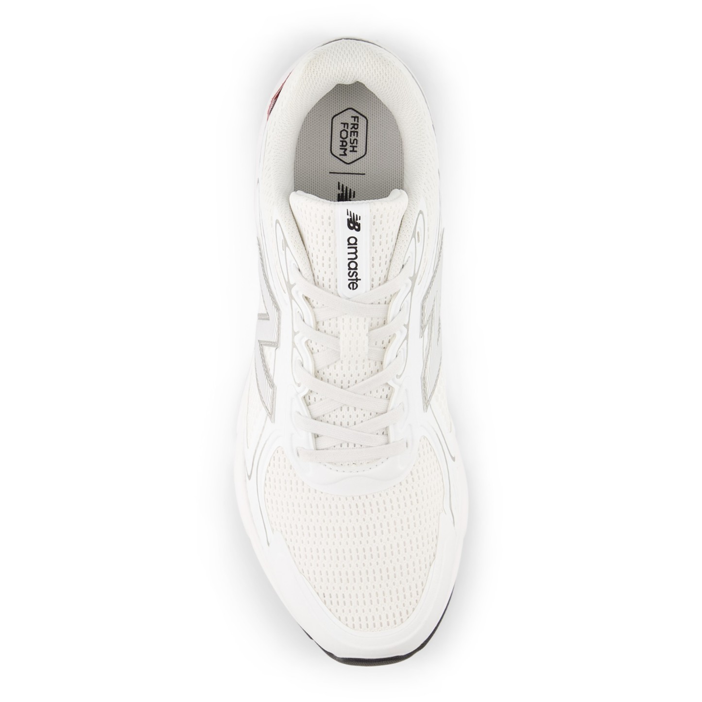 Fresh Foam Amaste – WHITE with SILVER METALLIC and SHADOW RED