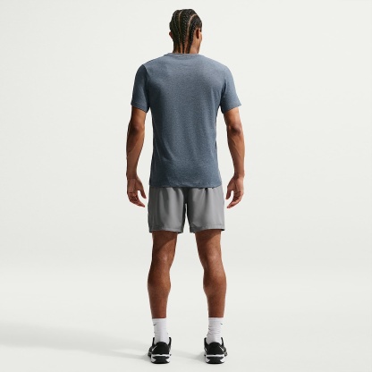 Nike Dri-FIT Men's Fitness T-Shirt – Obsidian Heather/Matte Silver