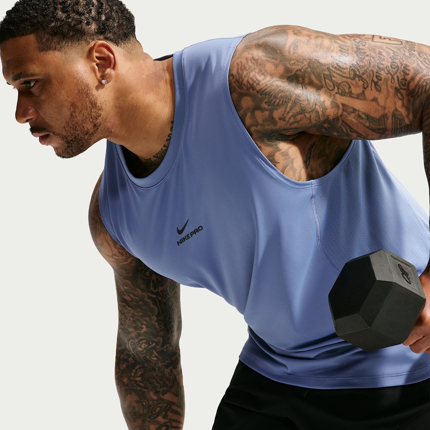 Nike Pro Men's Dri-FIT Training Tank – Indigo Storm/Black