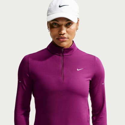 Nike Swift Women's Dri-FIT UV 1/4-Zip Running Top – True Berry
