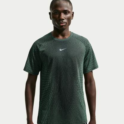 Nike Stride Aero-FIT Men's Short-Sleeve Running Top – Black/Light Green Spark