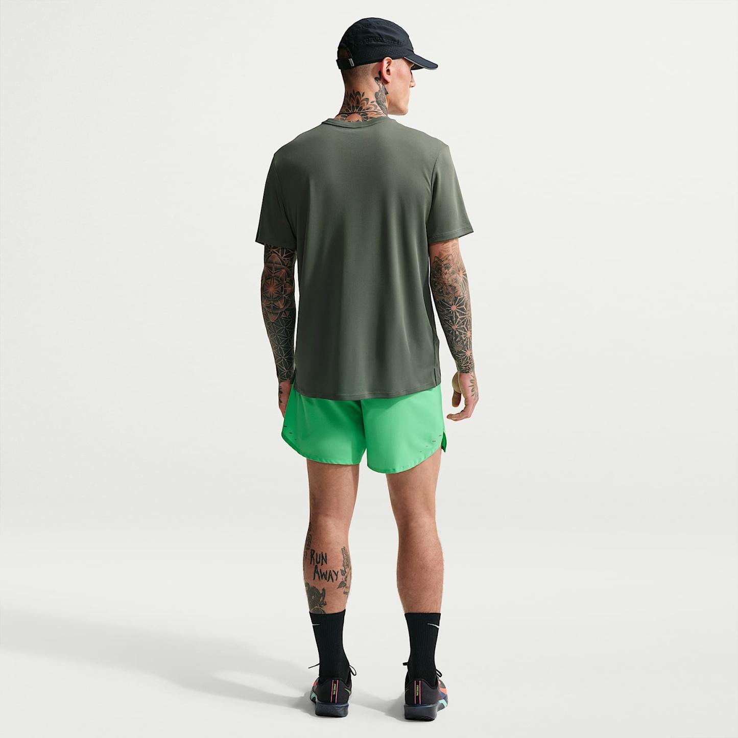 Nike Miler Men's Dri-FIT Short-Sleeve Running Top – Camo Green/Mineral Slate