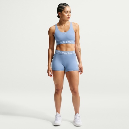 Nike Pro Women's Mid-Rise 7.5cm (approx.) Biker Shorts – Work Blue/White