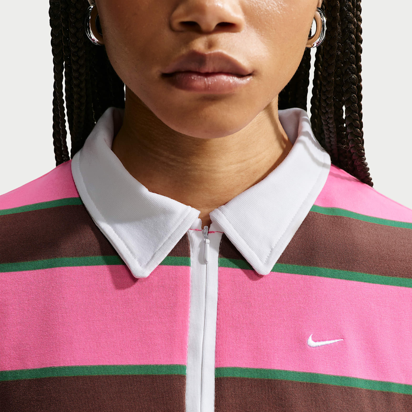 Nike Sportswear Women's Polo – Pinksicle/Pine Green/Cacao Wow