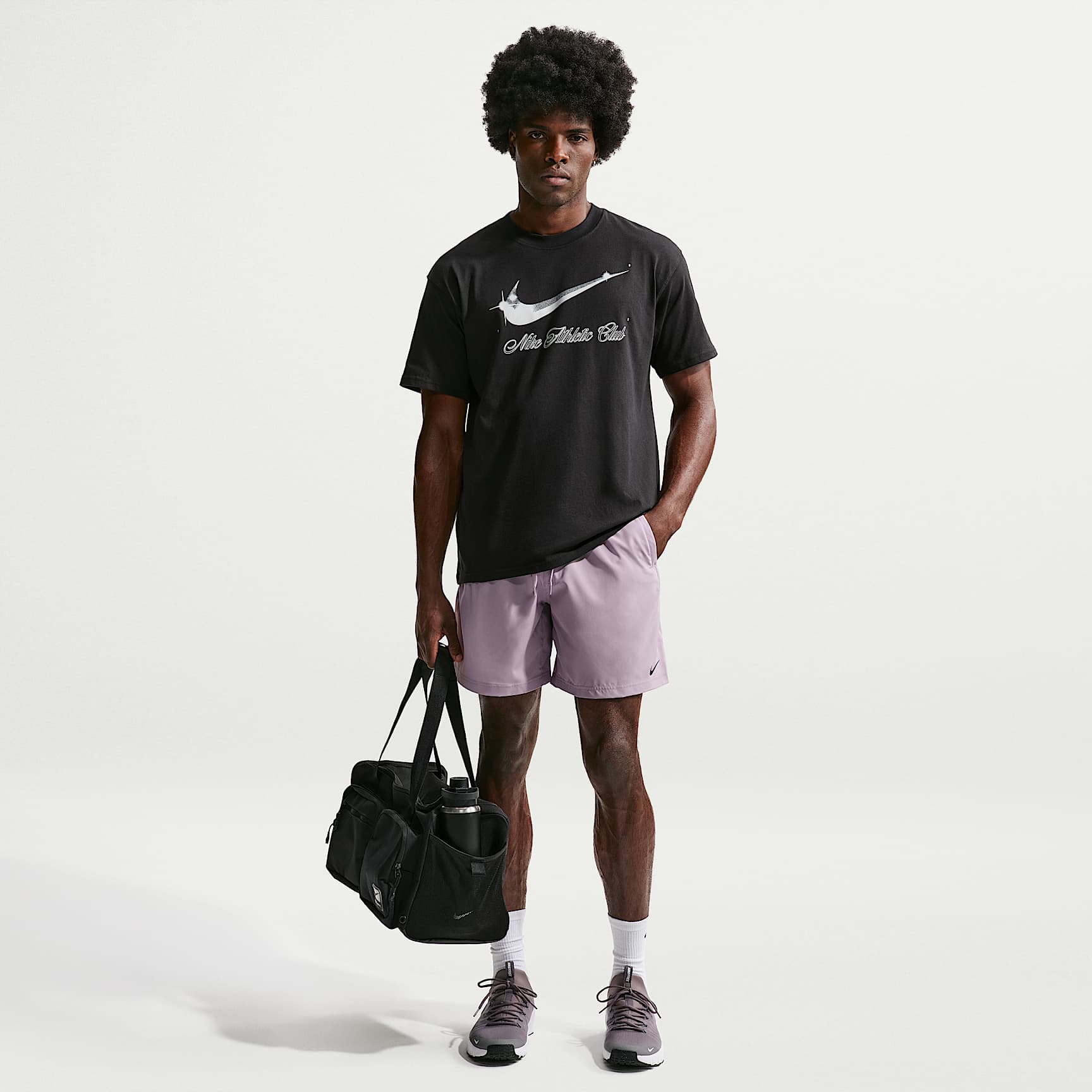 Nike Form Men's Dri-FIT 18cm (approx.) Unlined Versatile Shorts – Light Violet Ore/Black