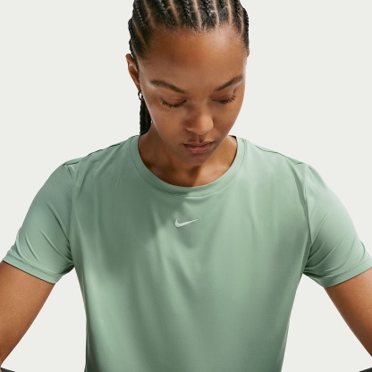 Nike One Classic Women's Dri-FIT Short-Sleeve Top – Steam/White