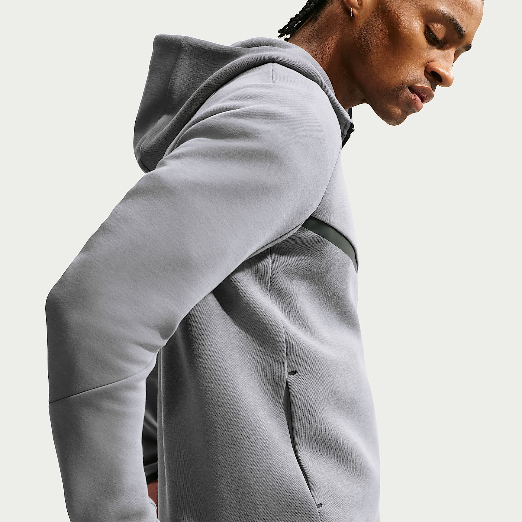 Nike Tech Men's Fleece Windrunner Full-Zip Jacket – Smoke Grey/Football Blue