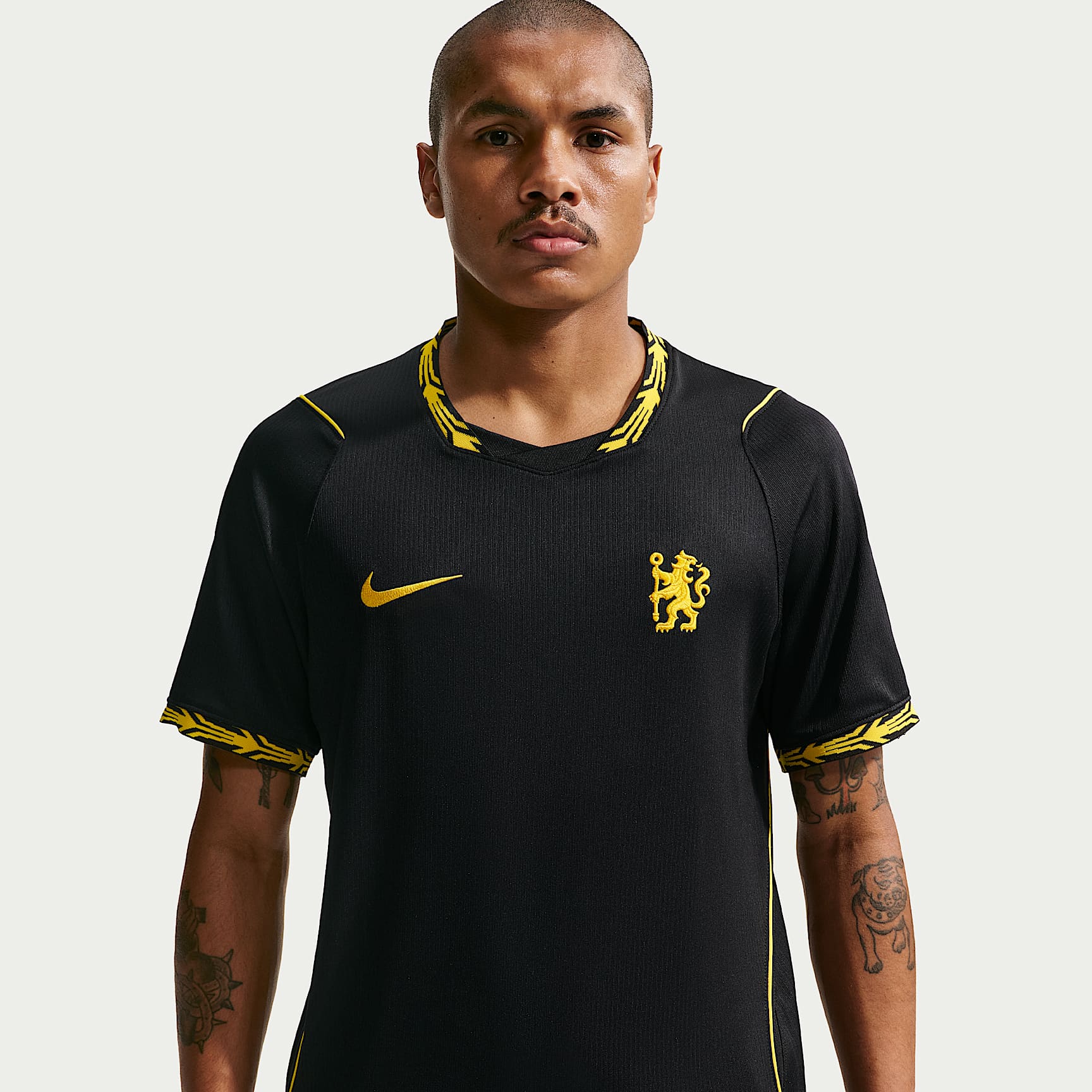 Chelsea F.C. 2026/27 Stadium Away Men's Nike Dri-FIT Football Replica Shirt – Black/Midwest Gold/Midwest Gold