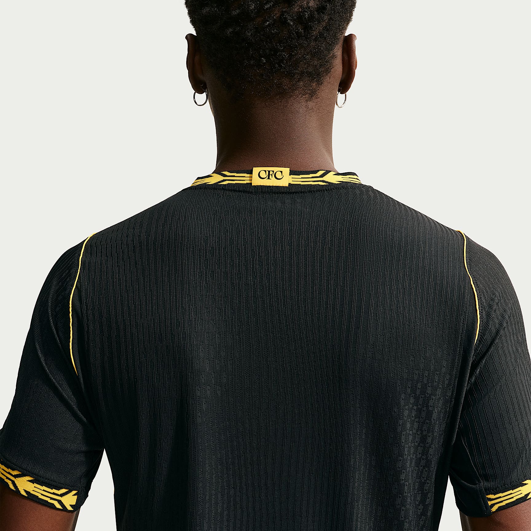 Chelsea F.C. 2026/27 Match Away Men's Nike Aero-FIT Football Authentic Shirt – Black/Midwest Gold/Midwest Gold