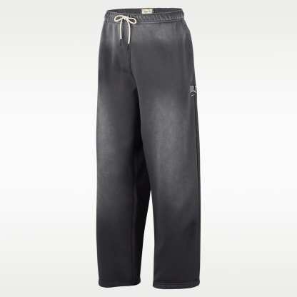 Chicago Bulls Standard Issue Nike Men's Fleece Open-Hem Basketball Trousers – Dark Charcoal/White