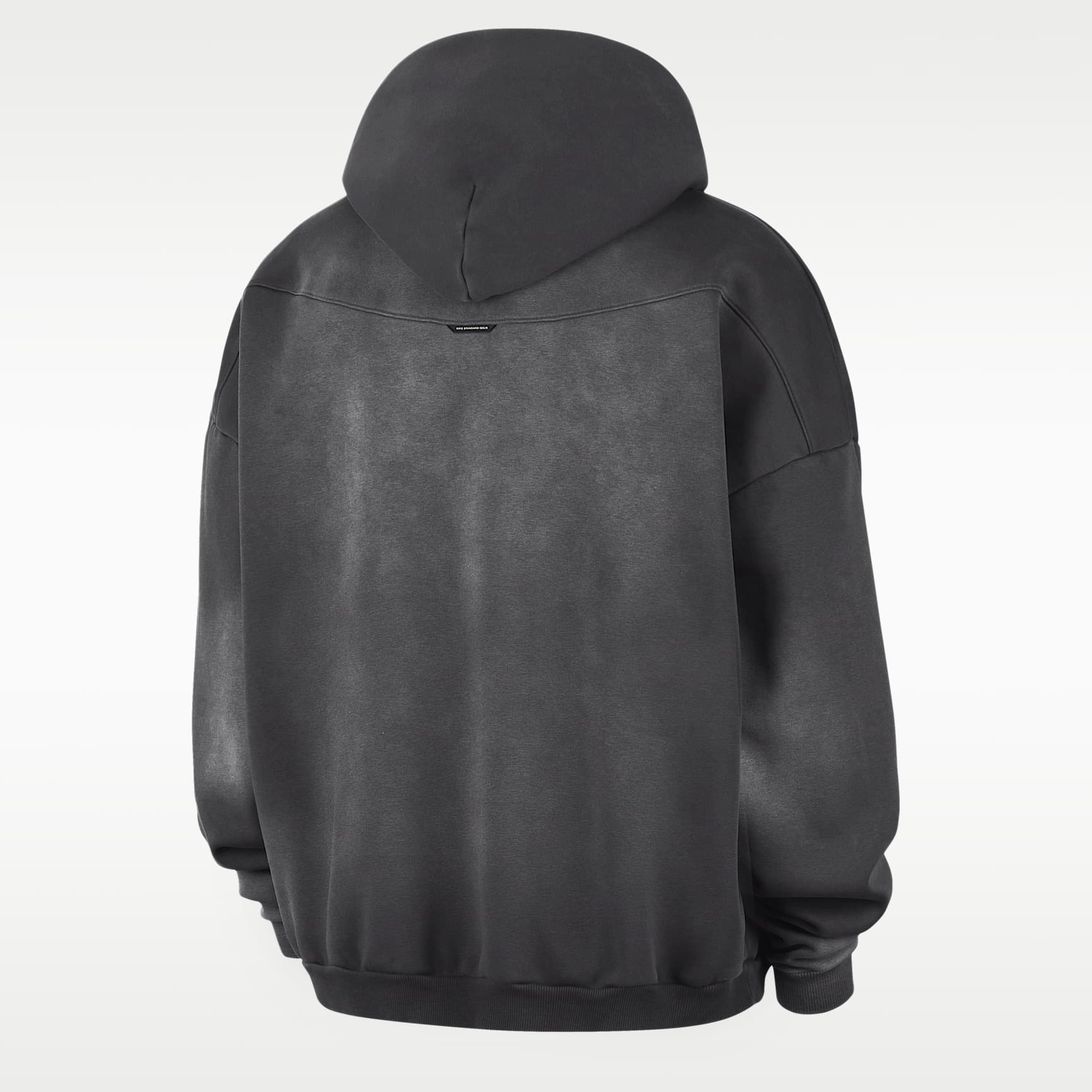 Chicago Bulls Standard Issue Men's Therma-FIT Fleece Washed Basketball Hoodie – Dark Charcoal/White/White