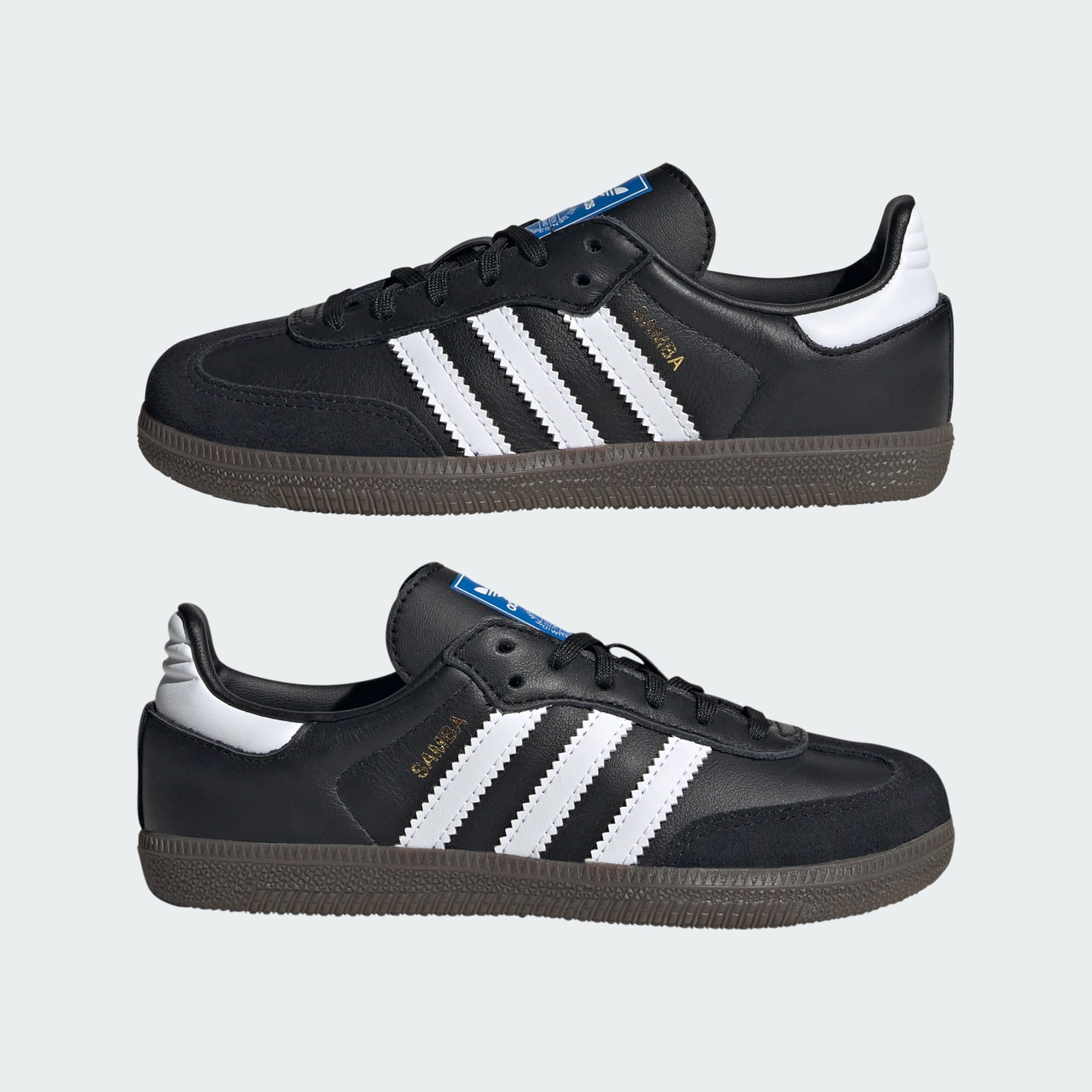 Samba OG Shoes Kids - Core Black / Cloud White / Gum - view 7