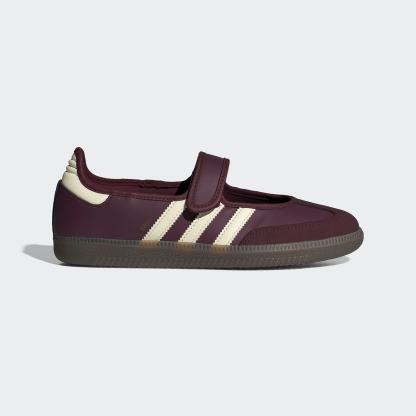 Samba Jane Shoes - Maroon / Cream White / Gold Metallic - view 1