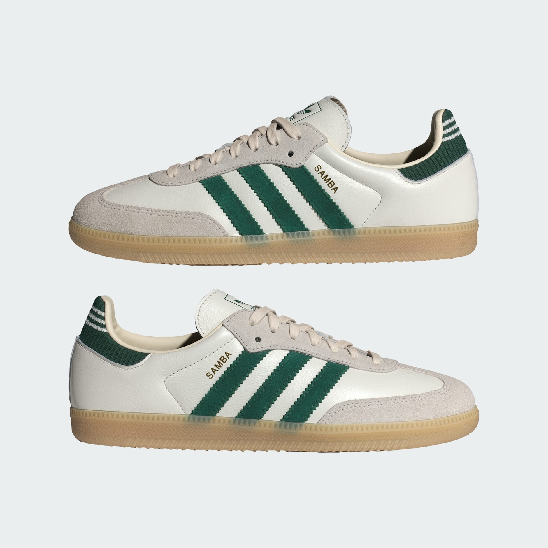 SAMBA OG SHOES - Cloud White / Collegiate Green / Gum - view 7