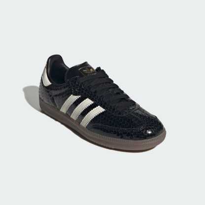 SAMBA SHOES - METALLIC BLACK / Off White / Gum - view 4