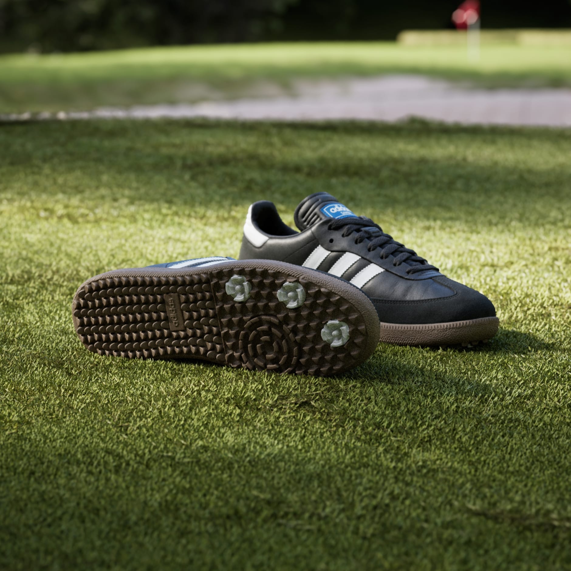 Samba Spikeless Golf Shoes - Core Black / Cloud White / Gum - view 3