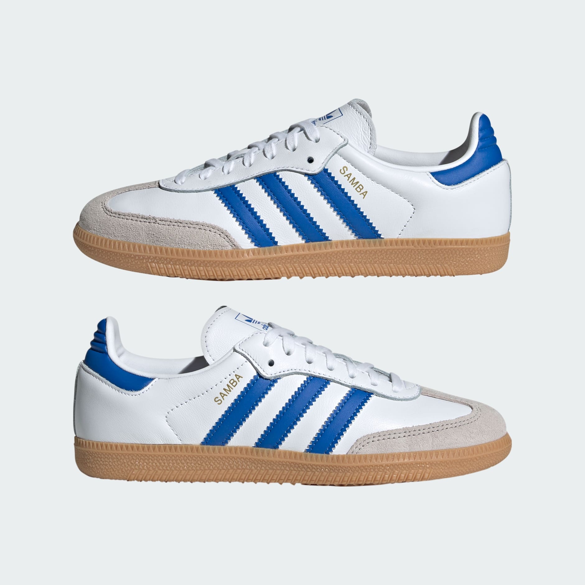 Samba OG Shoes - Cloud White / Blue / Gum - view 7