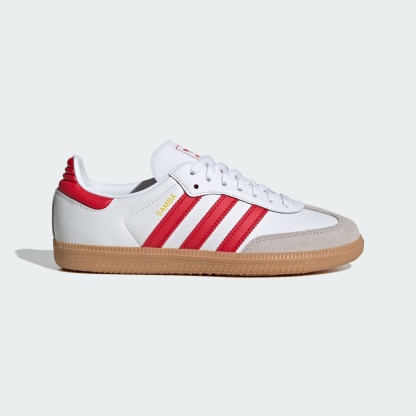 Samba OG Shoes - Cloud White / Better Scarlet / Gum - view 1