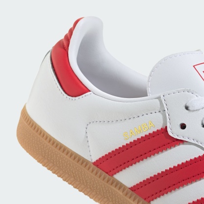 Samba OG Shoes - Cloud White / Better Scarlet / Gum - view 8