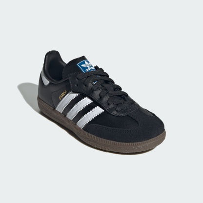 Samba OG Comfort Closure Elastic Lace Shoes Kids - Core Black / Cloud White / Gum - view 5