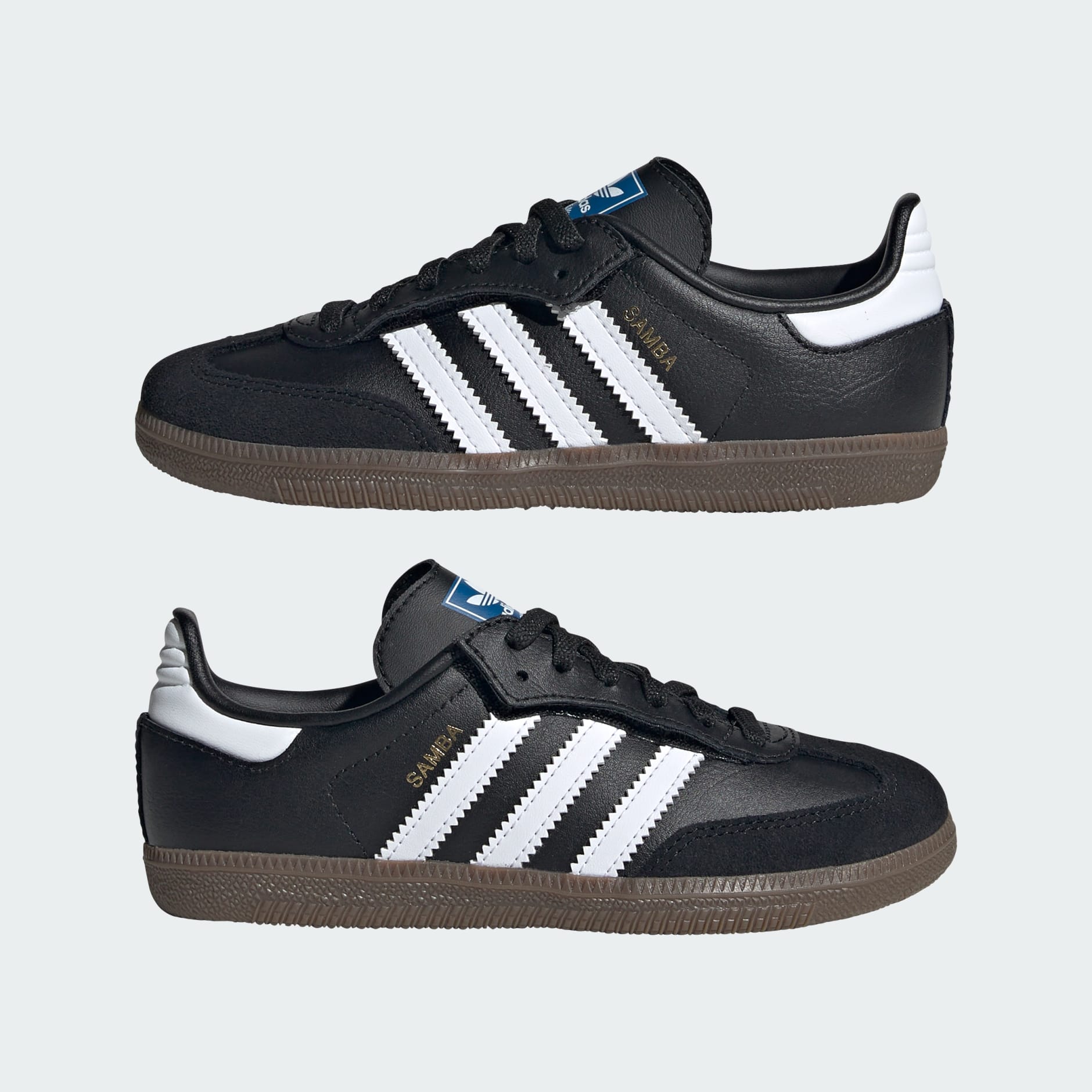 Samba OG Comfort Closure Elastic Lace Shoes Kids - Core Black / Cloud White / Gum - view 8