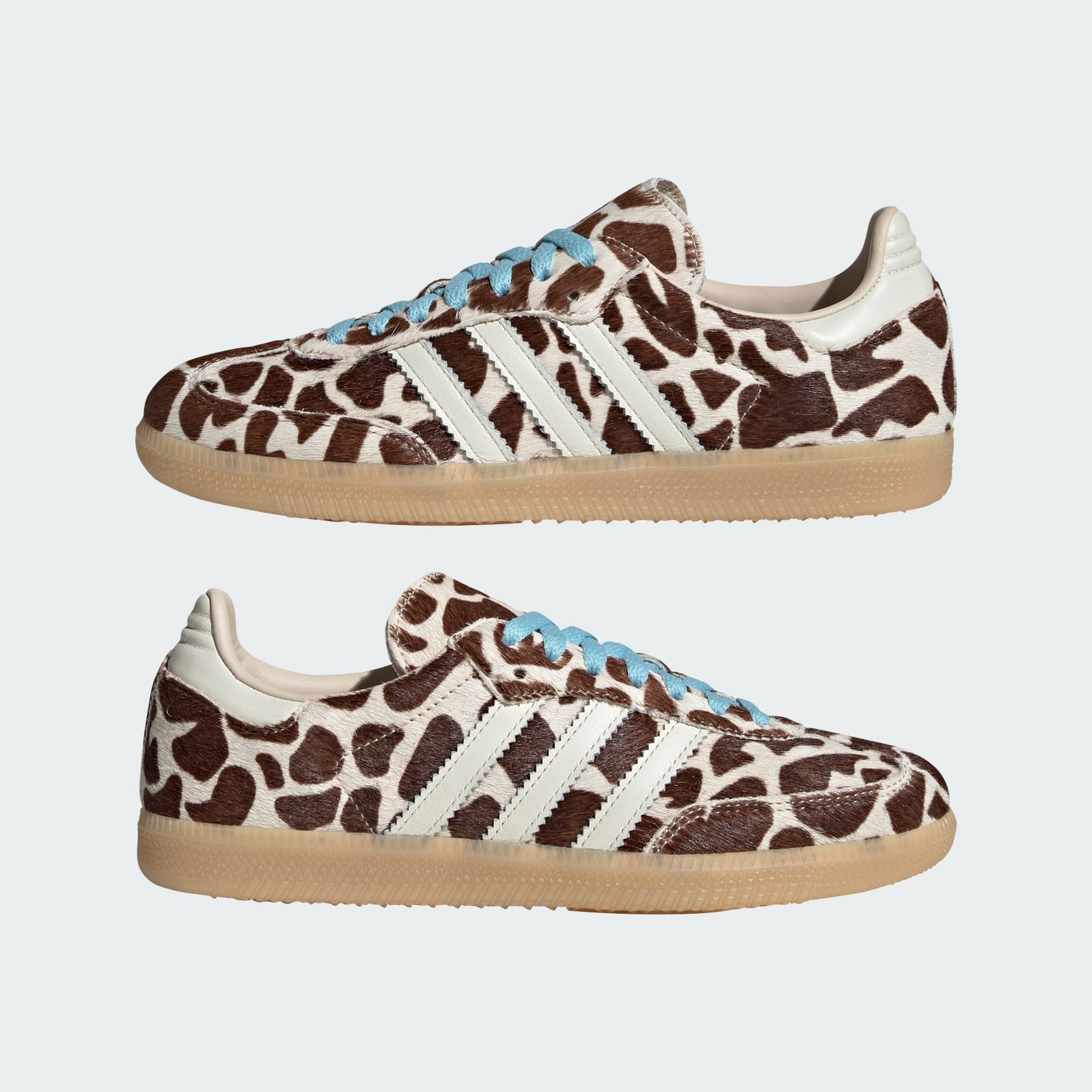 Samba OG Giraffe Print Shoes - Crystal Linen / Ivory / Gum - view 6
