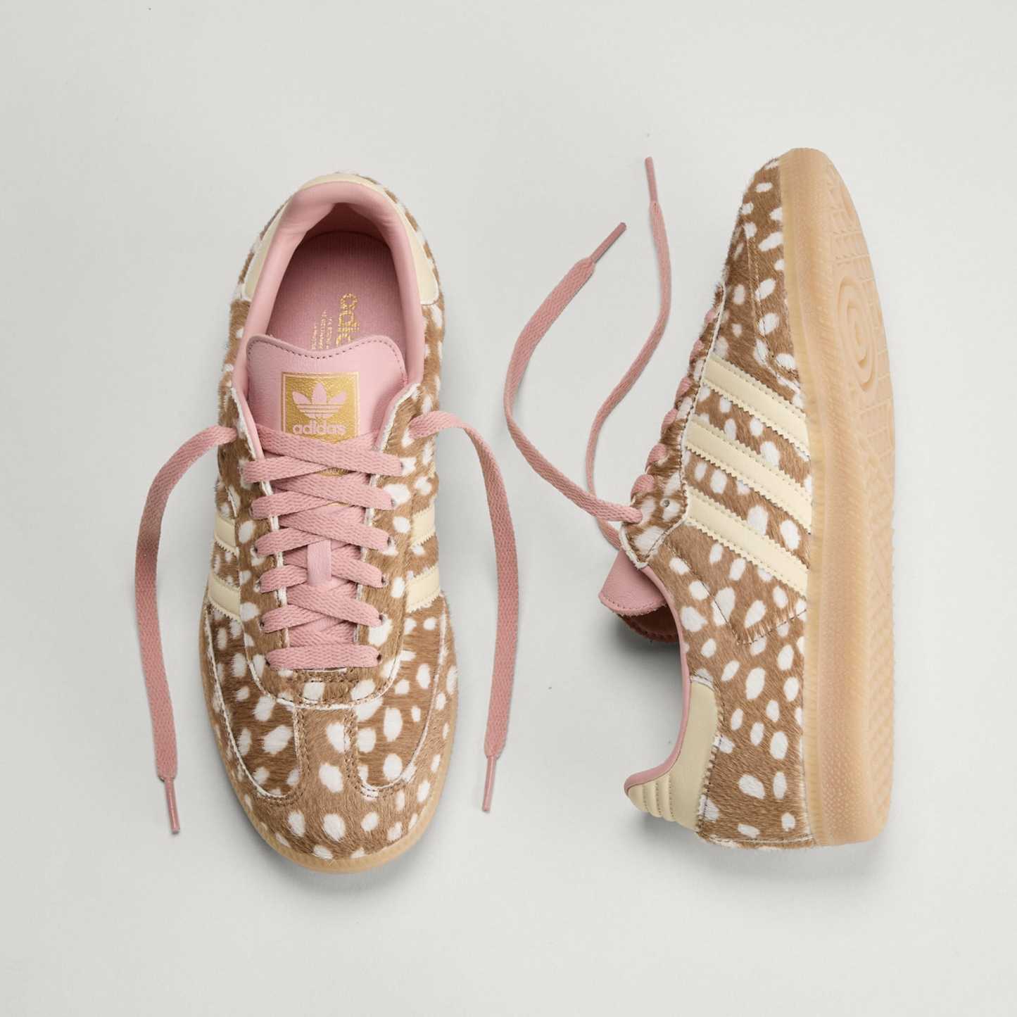 SAMBA OG DEER PRINT SHOES - Brown Desert / Warm Vanilla / Wonder Mauve - view 4