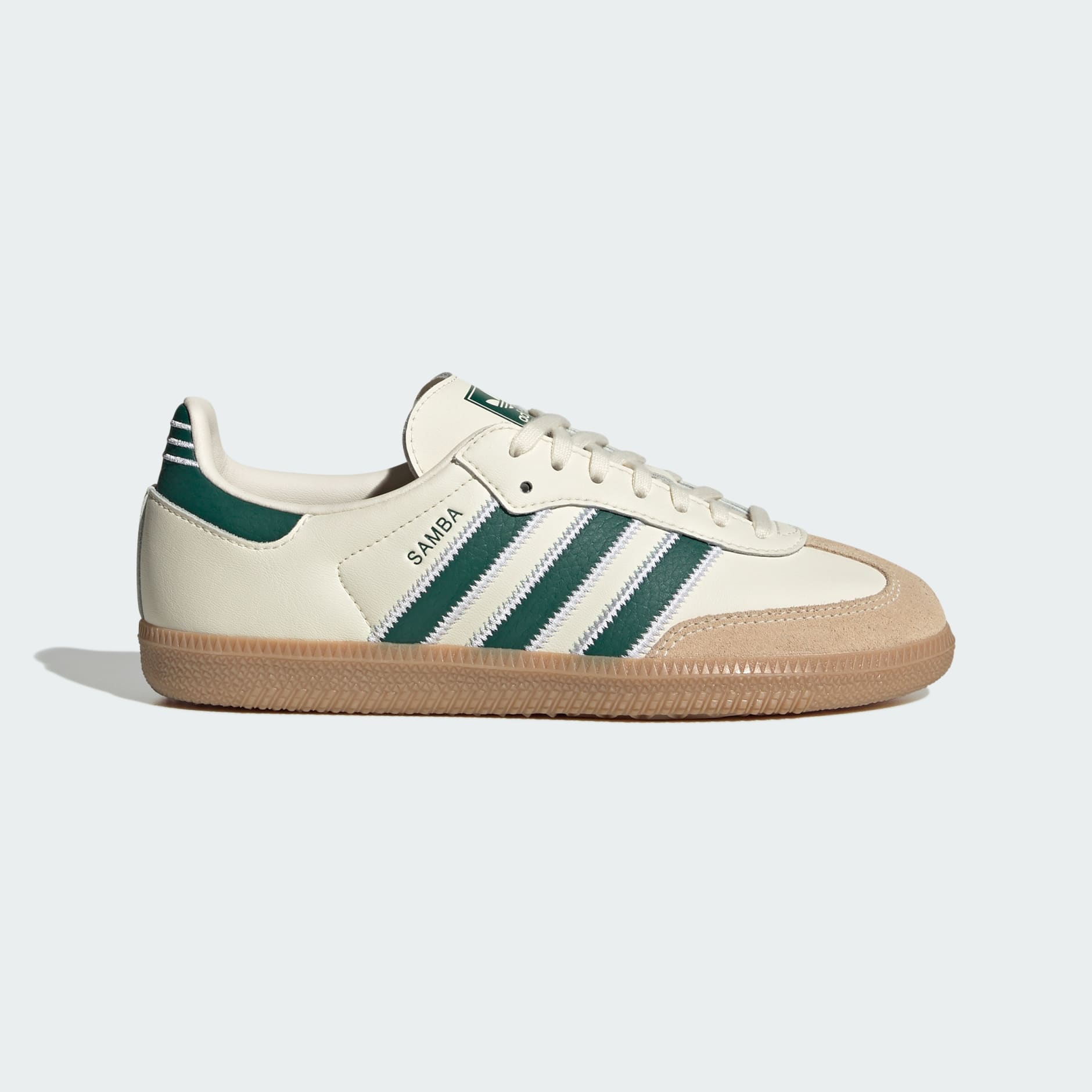 SAMBA OG SHOES - Cream White / Collegiate Green / Gum - view 1