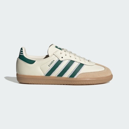 SAMBA OG SHOES - Cream White / Collegiate Green / Gum - view 1
