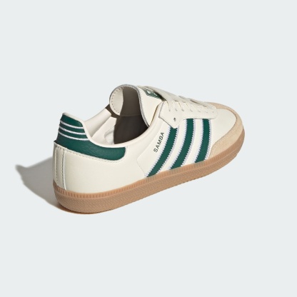 SAMBA OG SHOES - Cream White / Collegiate Green / Gum - view 5