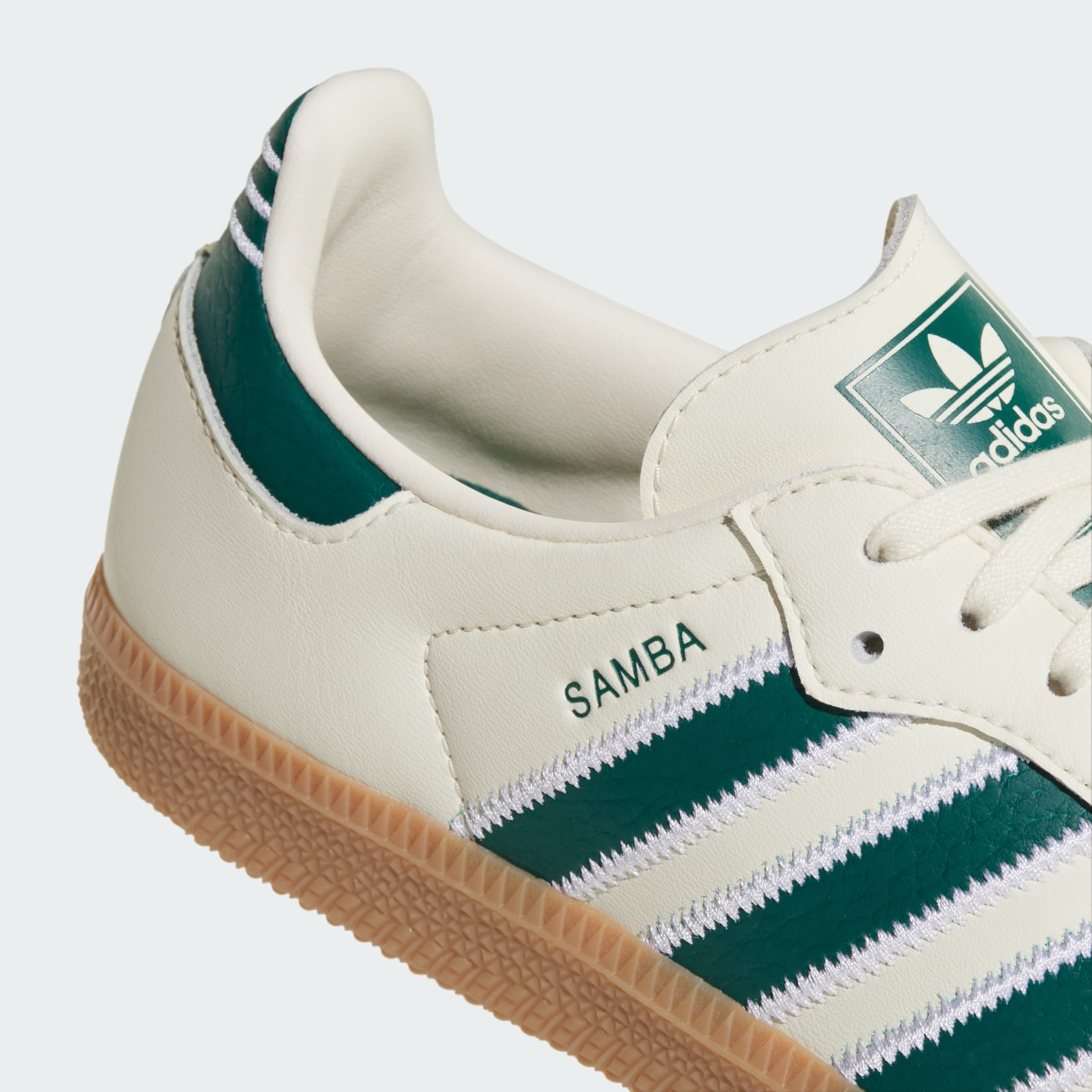 SAMBA OG SHOES - Cream White / Collegiate Green / Gum - view 8