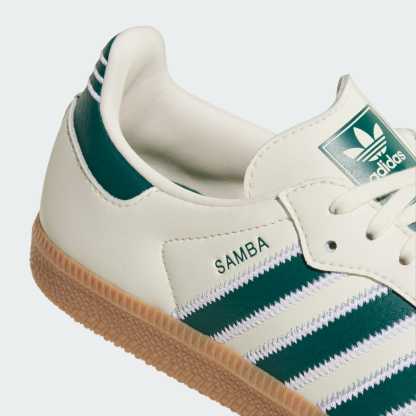 SAMBA OG SHOES - Cream White / Collegiate Green / Gum - view 8