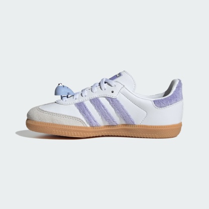 ADIDAS CARE BEARS SAMBA OG COMFORT CLOSURE ELASTIC LACE SHOES - Light Purple / Cloud White / Blue Dawn - view 6