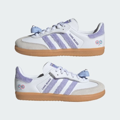 ADIDAS CARE BEARS SAMBA OG COMFORT CLOSURE ELASTIC LACE SHOES - Light Purple / Cloud White / Blue Dawn - view 7