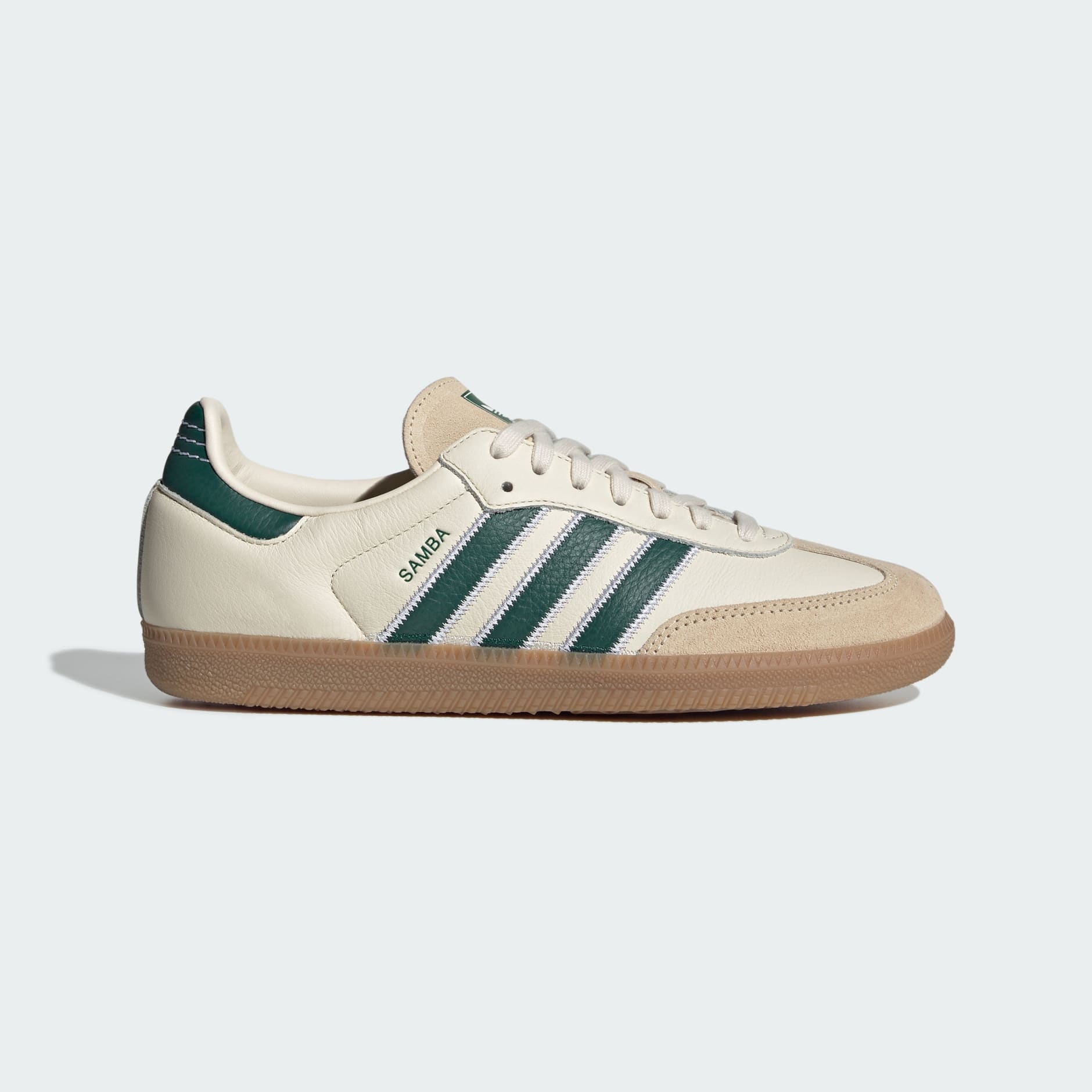 SAMBA OG SHOES - Cream White / Collegiate Green / Gum - view 1