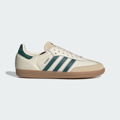 SAMBA OG SHOES - Cream White / Collegiate Green / Gum - view 1