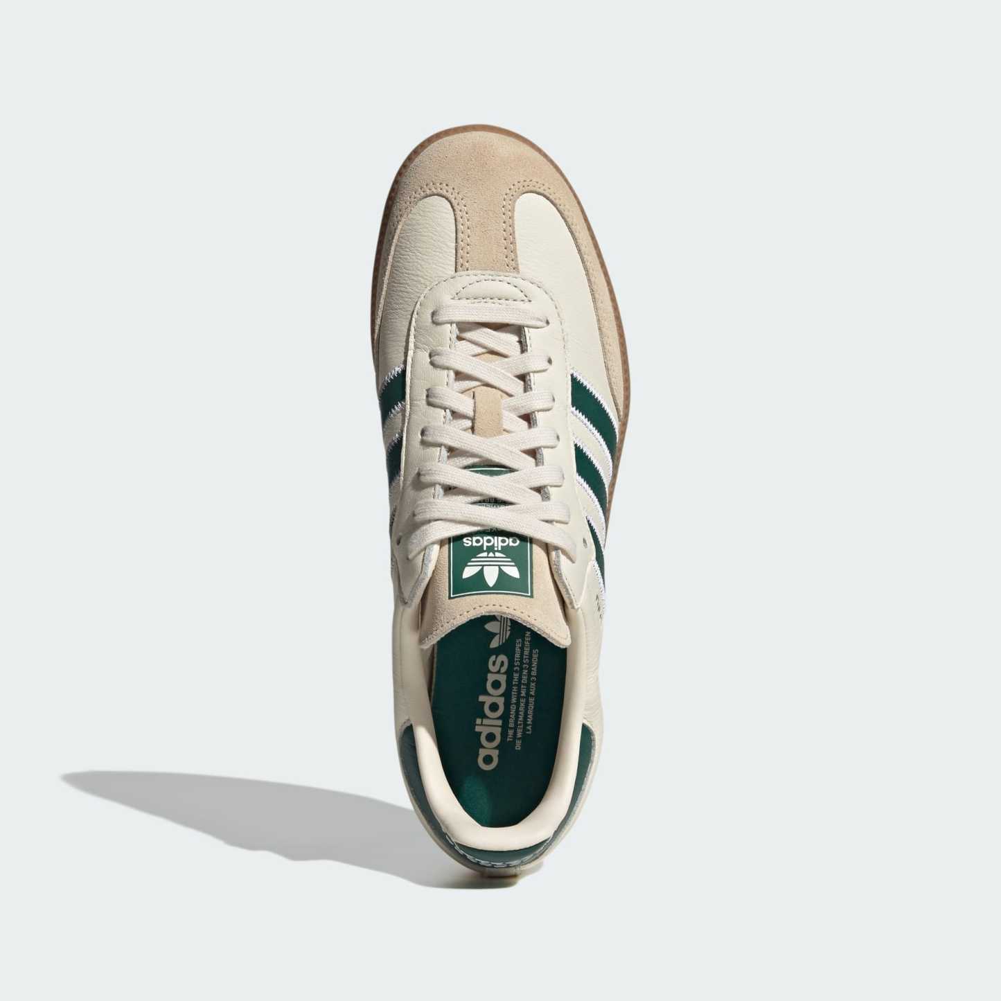 SAMBA OG SHOES - Cream White / Collegiate Green / Gum - view 2