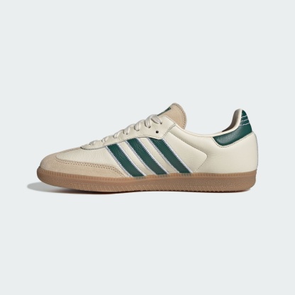 SAMBA OG SHOES - Cream White / Collegiate Green / Gum - view 6