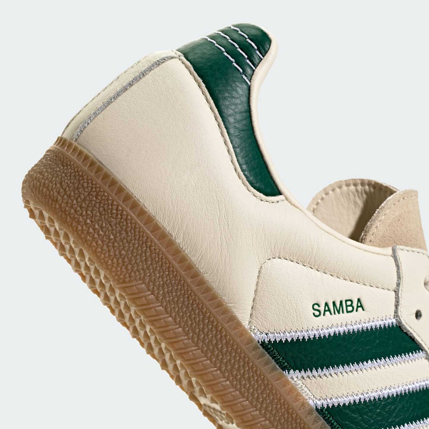 SAMBA OG SHOES - Cream White / Collegiate Green / Gum - view 9