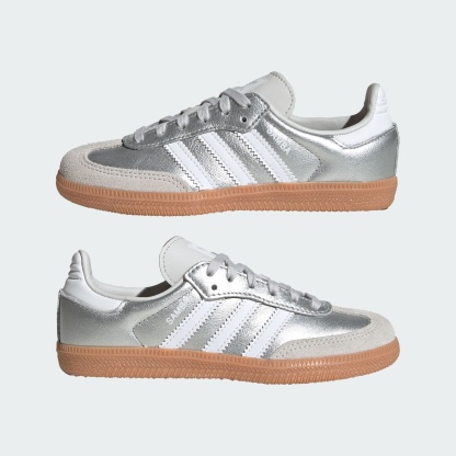 SAMBA OG SHOES - Silver Metallic / Cloud White / Gum - view 7