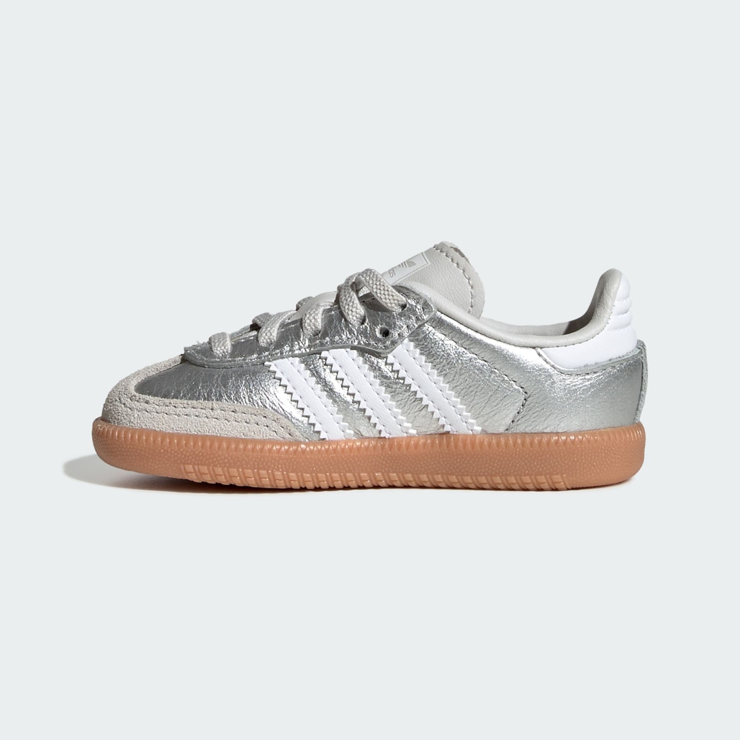 SAMBA OG COMFORT CLOSURE ELASTIC LACE SHOES - Silver Metallic / Cloud White / Gum - view 7