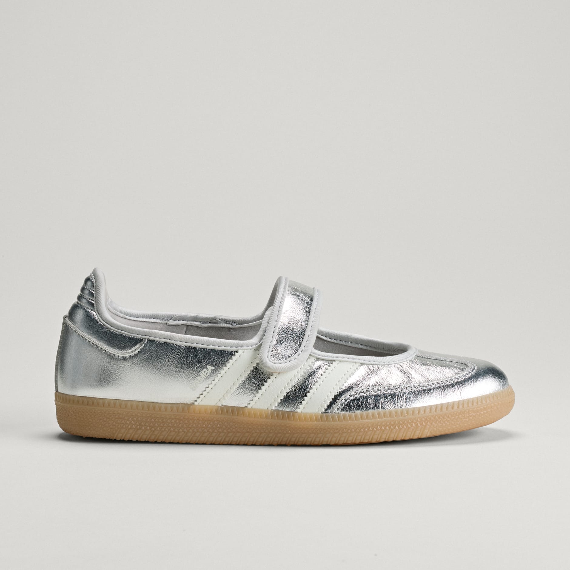 SAMBA JANE SHOES - Silver Metallic / Off White / Gum - view 3