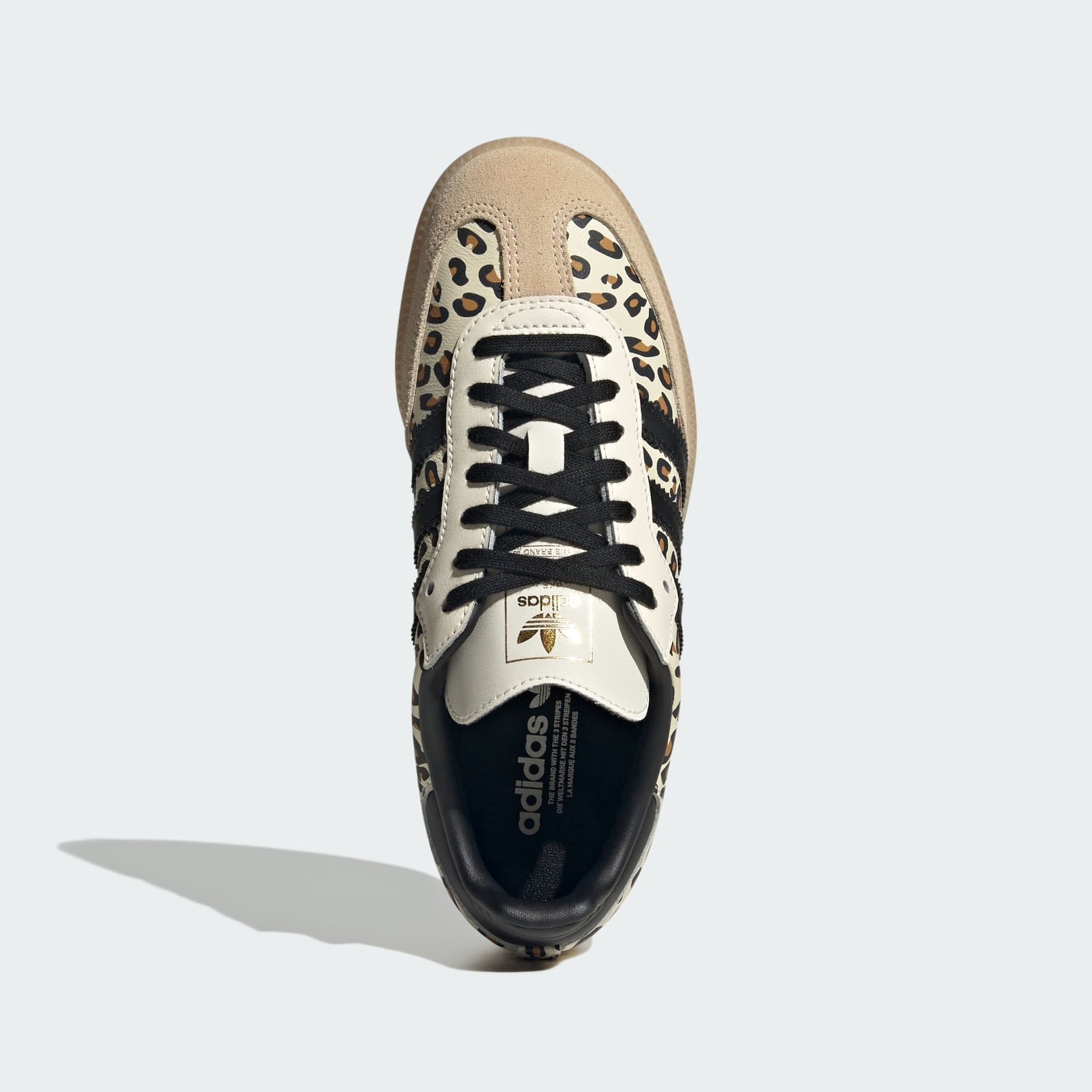 Samba OG Cheetah Print Shoes - Cream White / Sand Strata / Gum - view 2