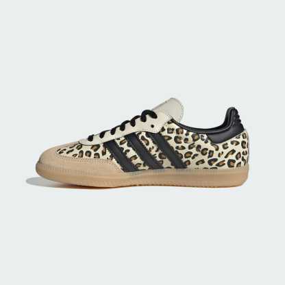 Samba OG Cheetah Print Shoes - Cream White / Sand Strata / Gum - view 6