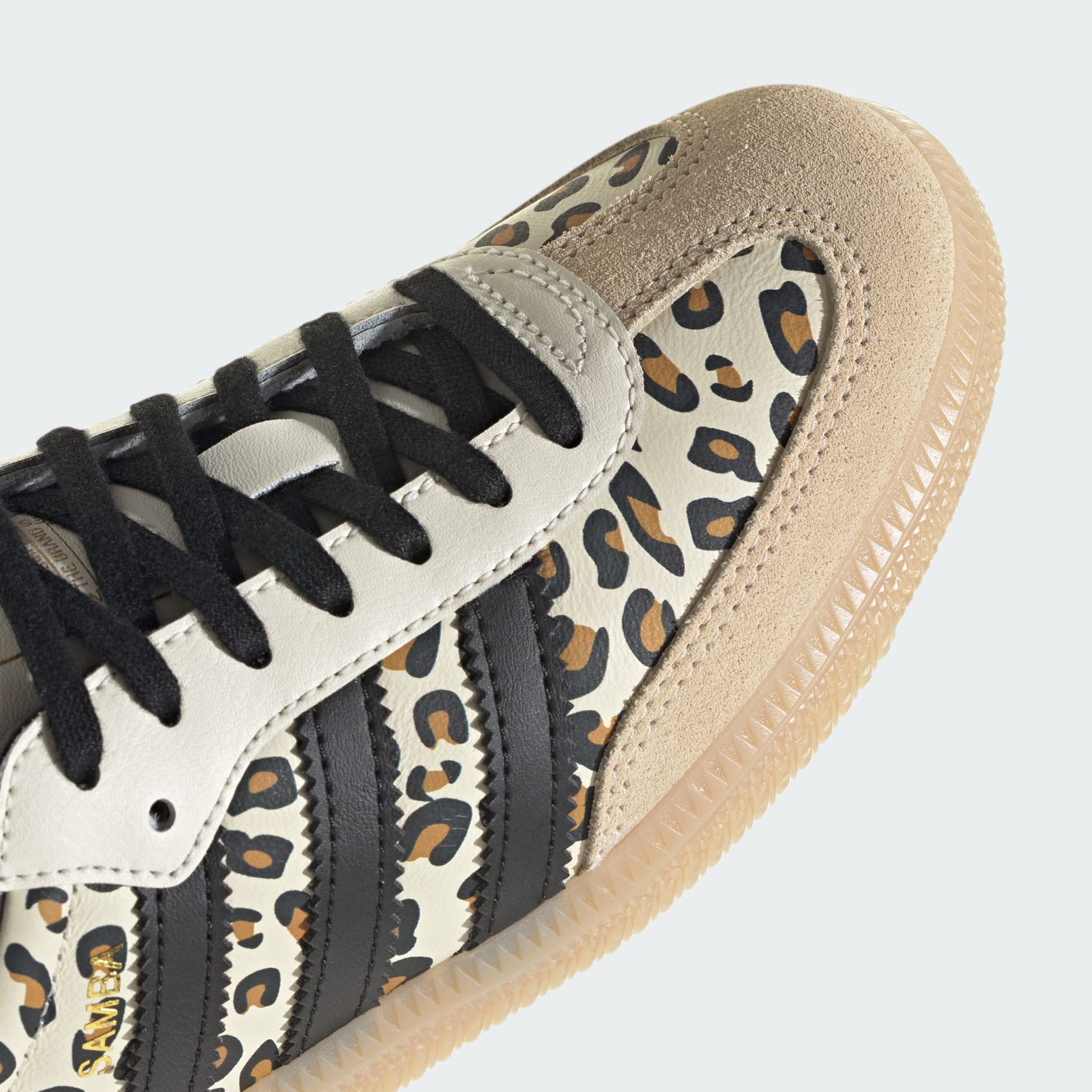 Samba OG Cheetah Print Shoes - Cream White / Sand Strata / Gum - view 9