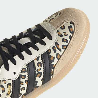 Samba OG Cheetah Print Shoes - Cream White / Sand Strata / Gum - view 9